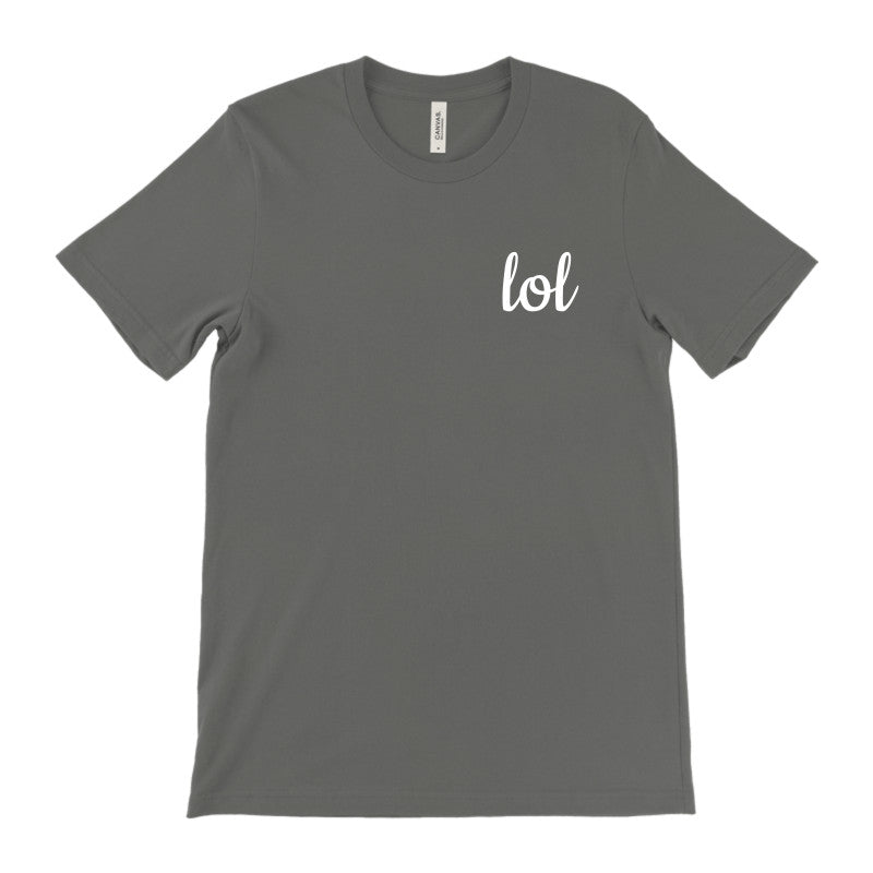 lol (pocket, white) - Tee (Asphalt)